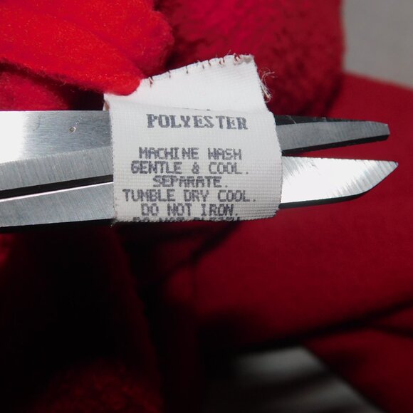 VTG Suttles & Seawinds Womes M - L Red Black Maple Leaf Fleece Jacket Canada - Picture 10 of 10